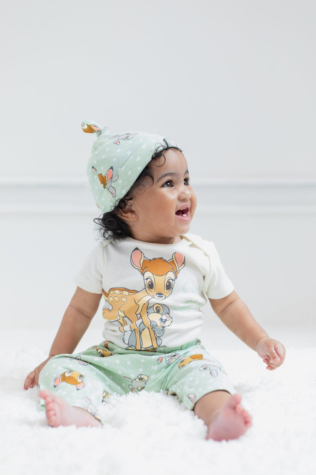 Disney Bambi Bodysuit Pants and Hat Piece Outfit Set imagikids