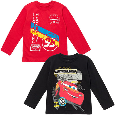 Disney Cars Lightning McQueen 2 Pack Long Sleeve T-Shirts - imagikids