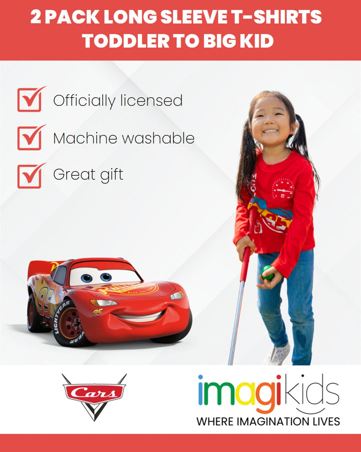 Disney Cars Lightning McQueen 2 Pack Long Sleeve T-Shirts - imagikids