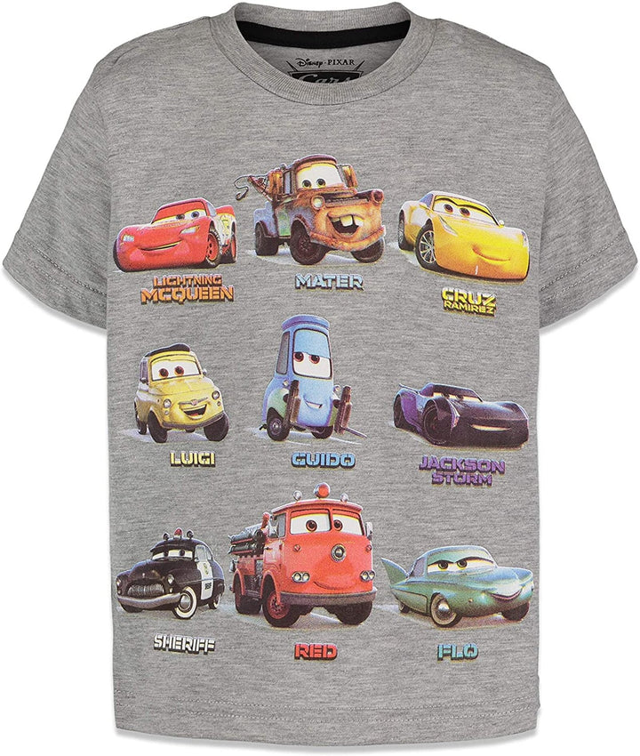 Disney Cars Lightning McQueen 3 Pack Graphic Short Sleeve T-Shirt - imagikids