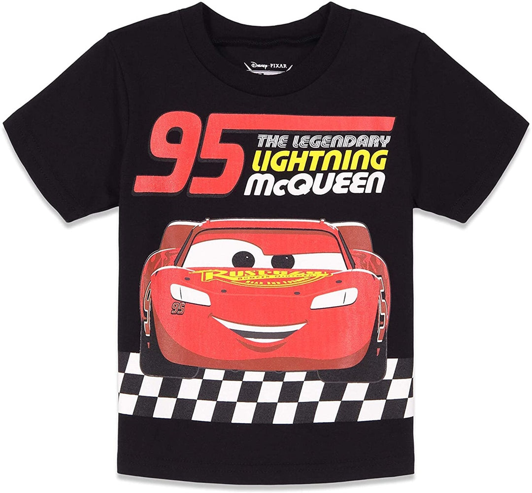 Disney Cars Lightning McQueen 3 Pack Graphic Short Sleeve T-Shirt - imagikids