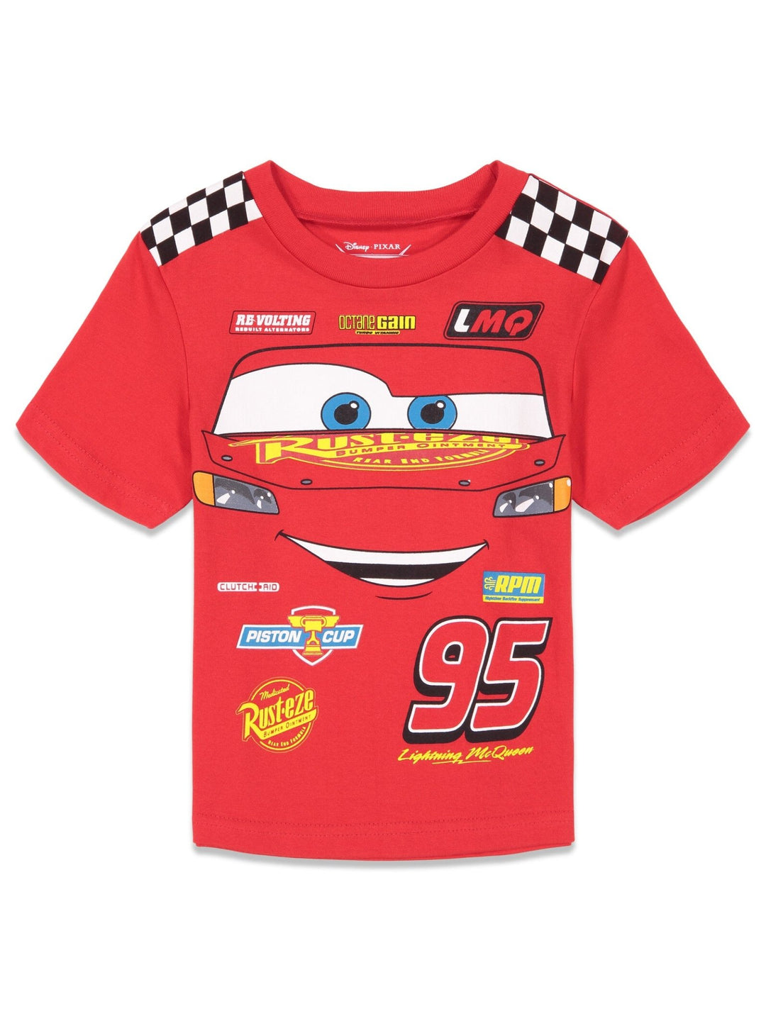 Disney Cars Lightning McQueen Athletic T-Shirt Mesh Shorts Outfit Set - imagikids