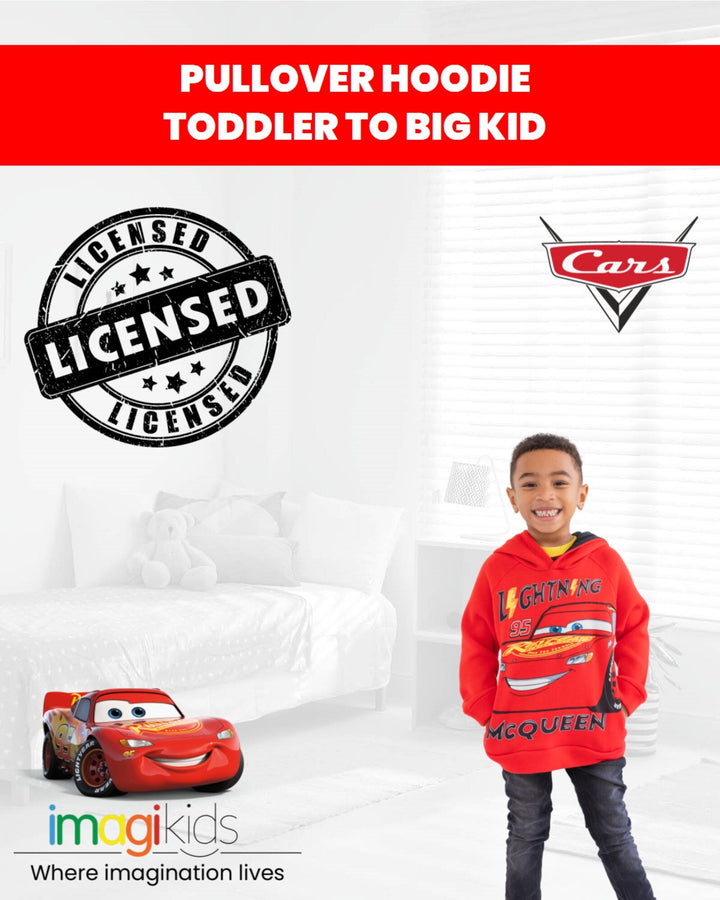 Disney Cars Lightning McQueen Fleece Pullover Hoodie - imagikids