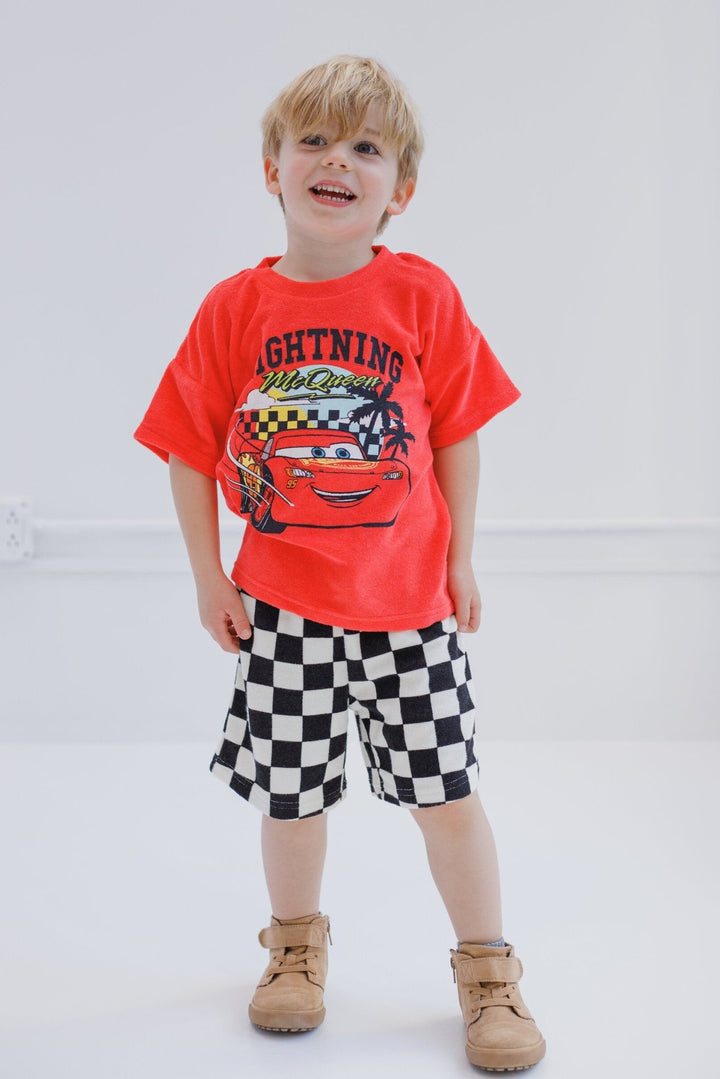 Disney Cars Lightning McQueen T-Shirt and Shorts Outfit Set - imagikids