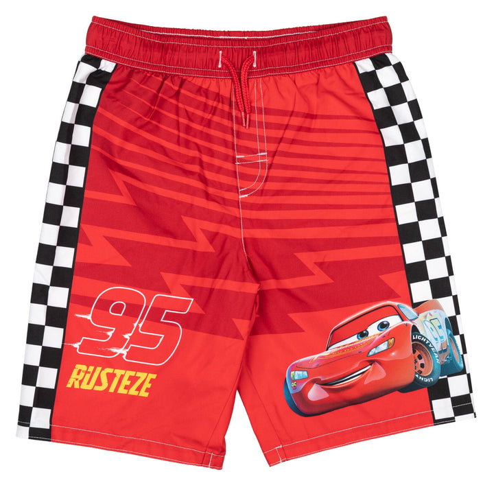 Disney Cars Lightning McQueen UPF 50+ Swim Trunks Bathing Suit - imagikids