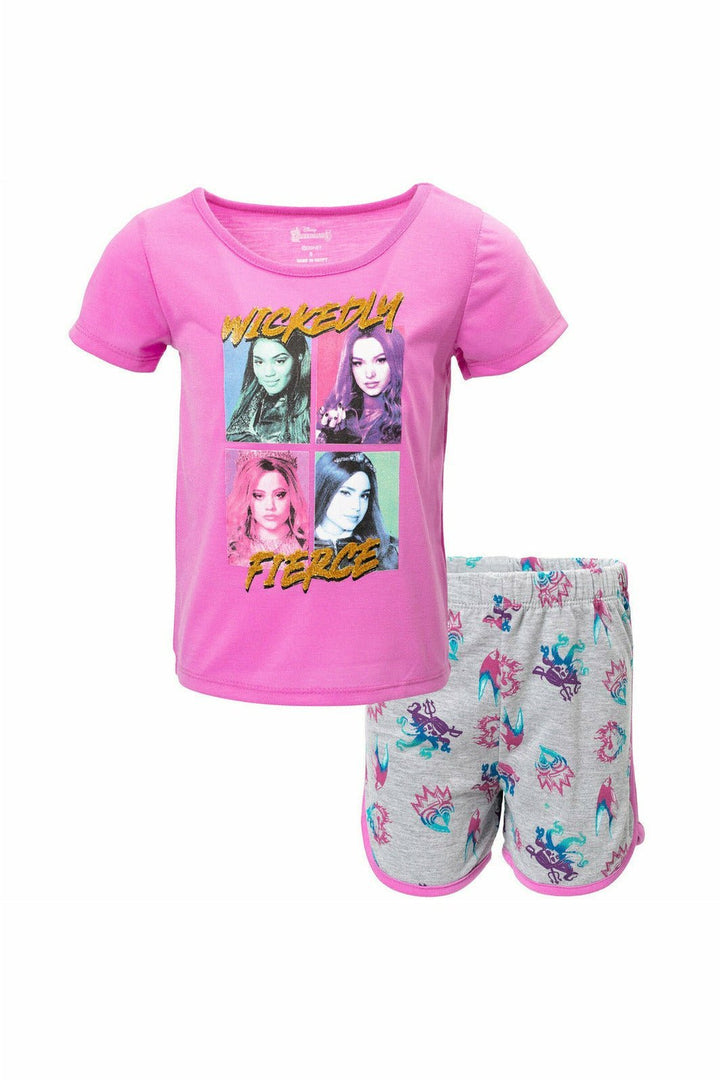 Disney Descendants Graphic T-Shirt & French Terry Shorts - imagikids