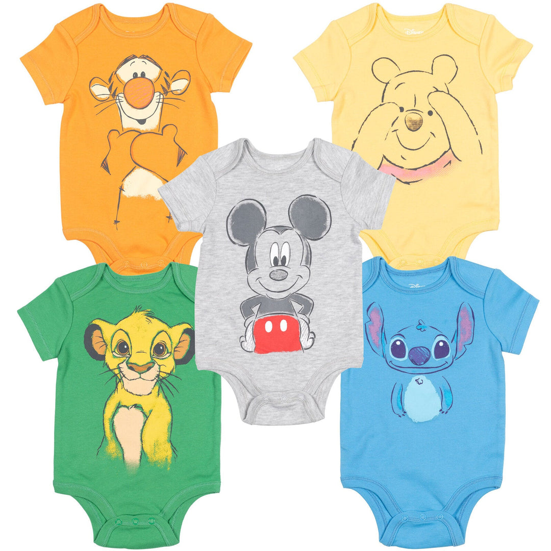 Disney Disney Classics 5 Pack Bodysuits - imagikids