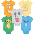 Pack de 5 bodis de manga corta Disney Classics