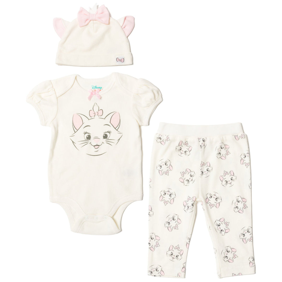 Disney Disney Classics Marie Bodysuit Pants and Hat 3 Piece Outfit Set - imagikids