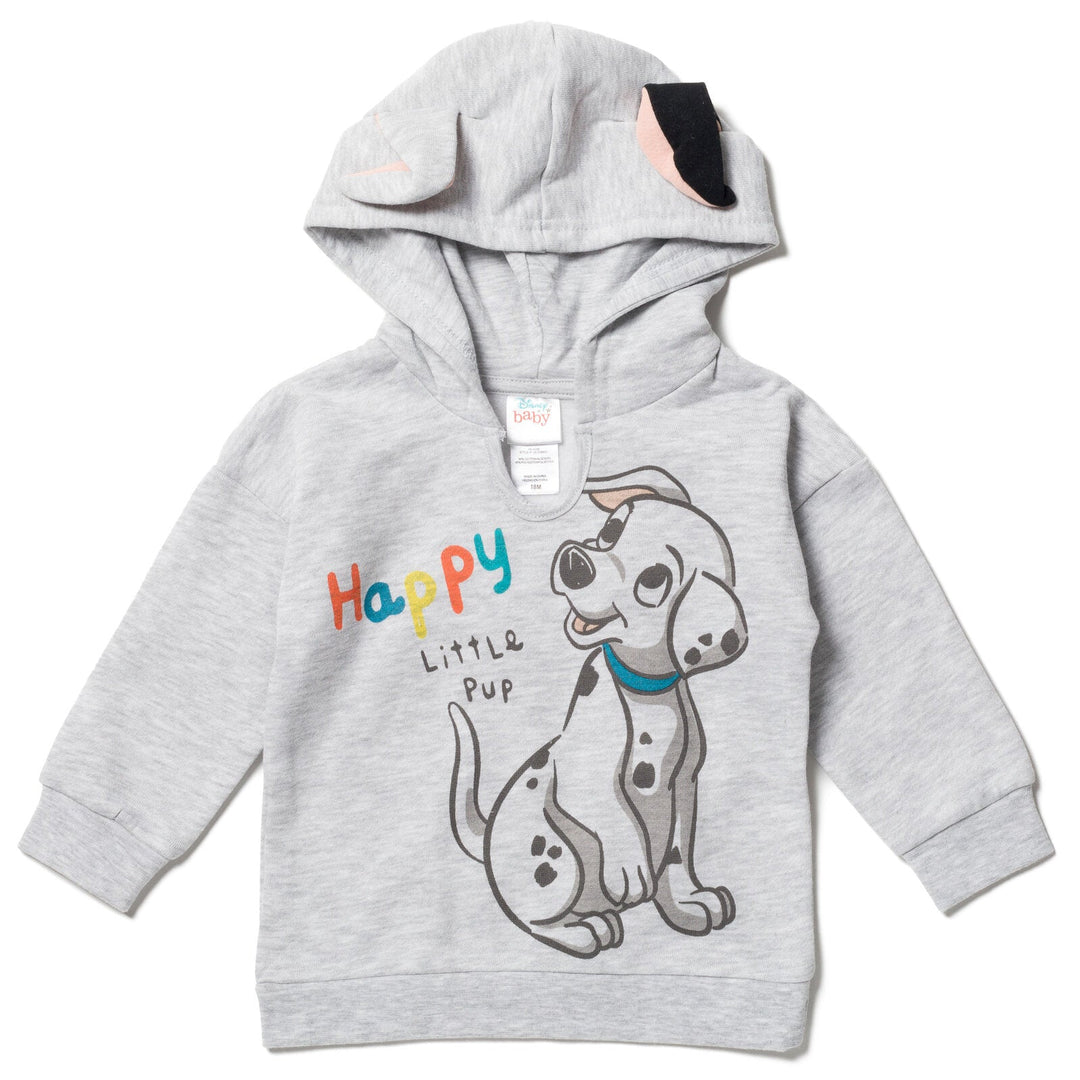 Disney Disney Classics Patch Fleece Pullover Hoodie Bodysuit and Pants 3 Piece Outfit Set - imagikids