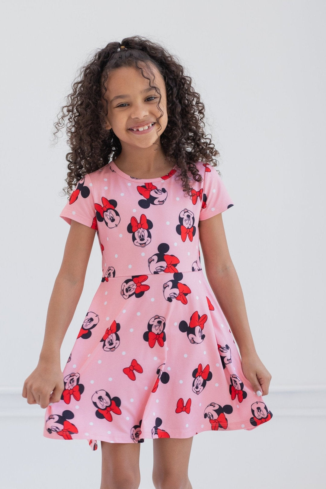 Disney Encanto Minnie Mouse Isabela Luisa Mirabel Girls Skater Dresses and Scrunchie Toddler to Big Kid - imagikids