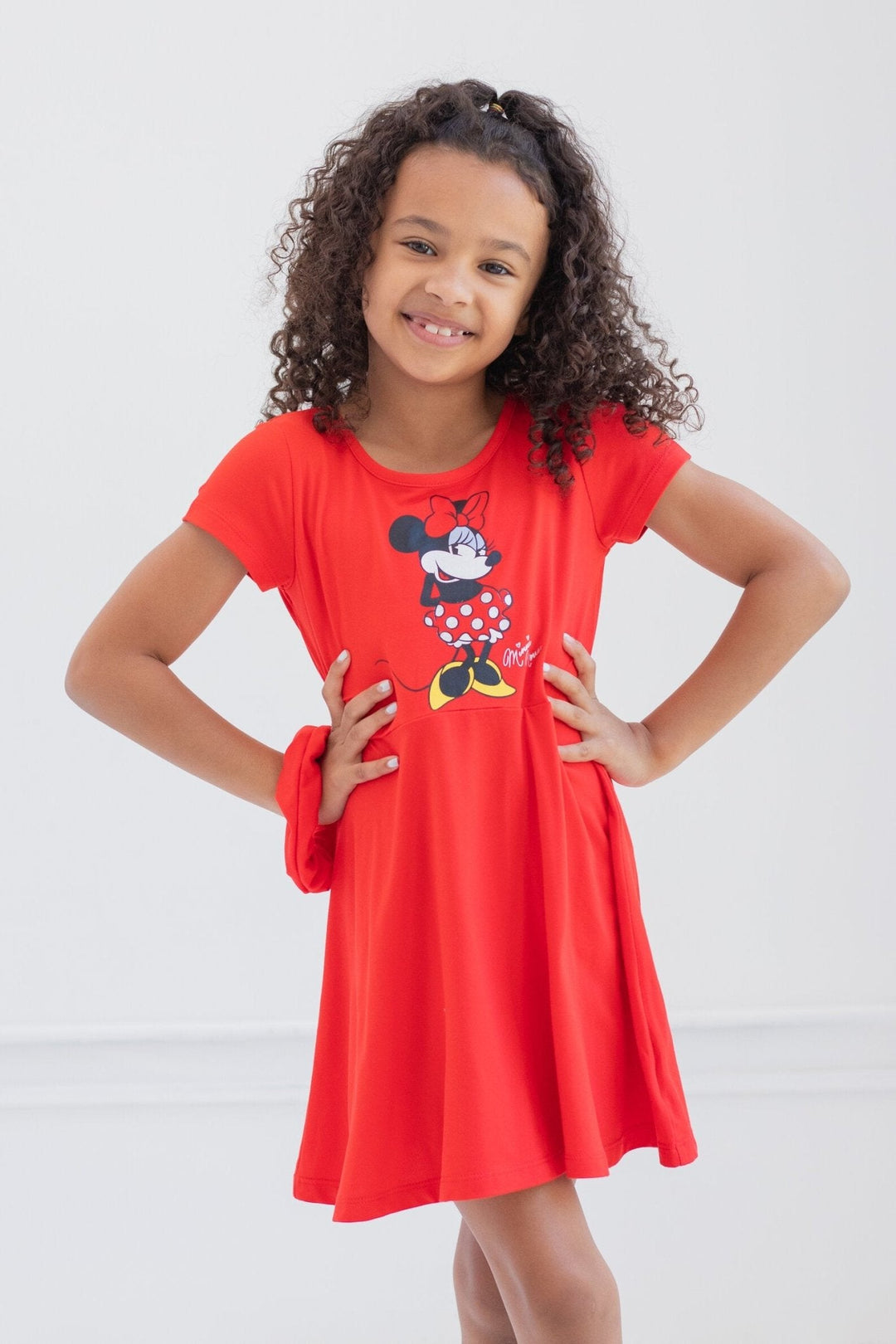 Disney Encanto Minnie Mouse Isabela Luisa Mirabel Girls Skater Dresses and Scrunchie Toddler to Big Kid - imagikids