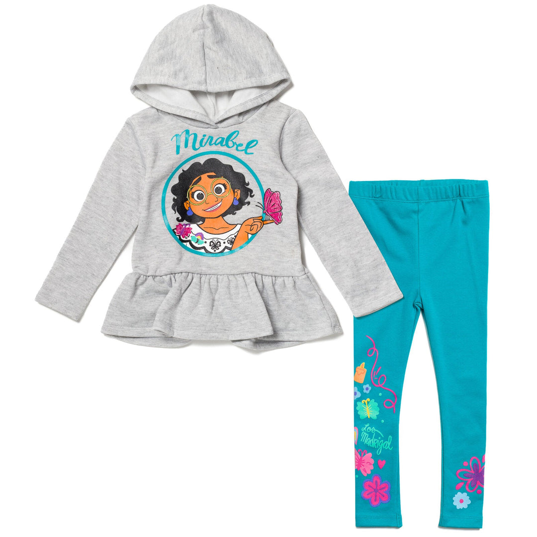 Disney Encanto Mirabel Pullover Fleece Hoodie and Leggings Outfit Set - imagikids