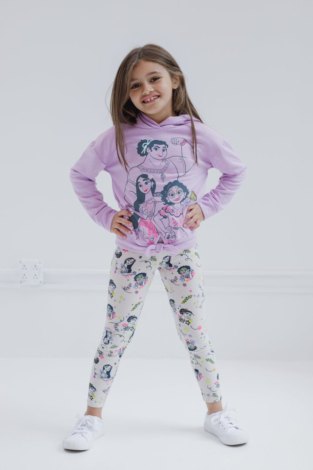 Disney Encanto Sequin Pullover Fleece Hoodie and Leggings Outfit Set - imagikids