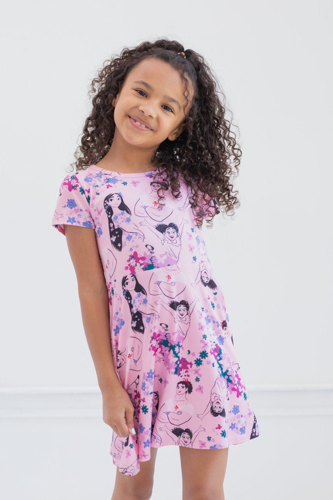 Disney Encanto Skater Short Sleeve Dresses & Scrunchie - imagikids