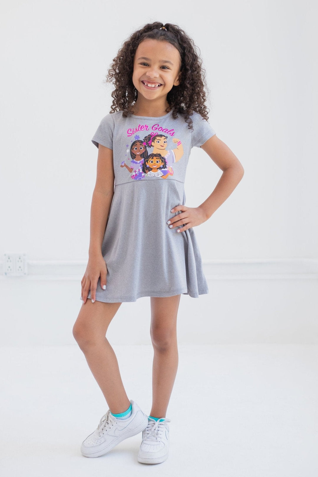 Disney Encanto Skater Short Sleeve Dresses & Scrunchie - imagikids