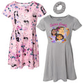 Disney Encanto Skater vestidos de manga corta y Scrunchie