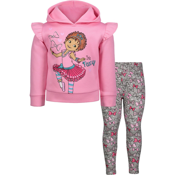 Disney Fancy Nancy Pullover Fleece Hoodie and Leggings Outfit Set - imagikids