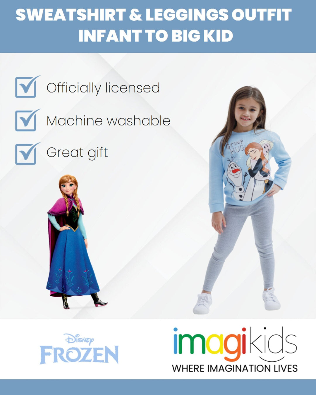 Disney Frozen Fleece Sweatshirt & Leggings Outfit Set - imagikids