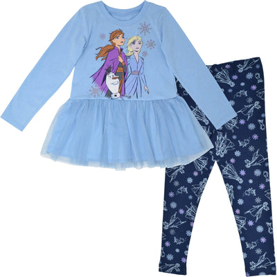 Disney Frozen Peplum T-Shirt and Leggings Outfit Set - imagikids