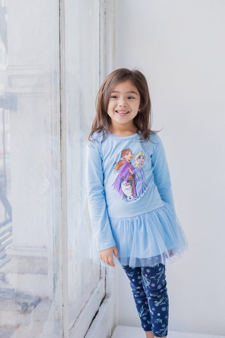 Disney Frozen Peplum T-Shirt and Leggings Outfit Set - imagikids