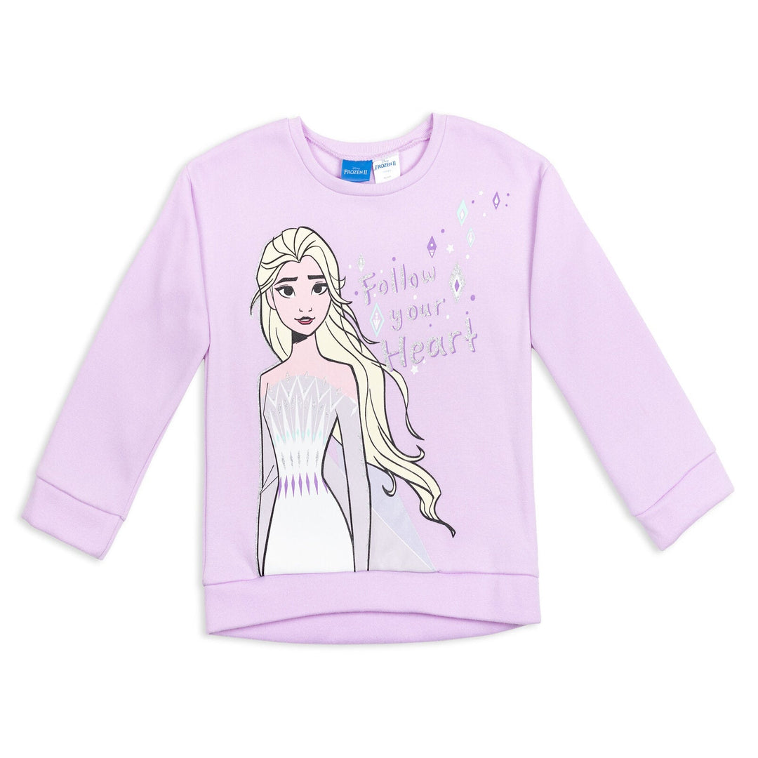 Disney Frozen Queen Elsa French Terry Sweatshirt and Leggings Outfit Set - imagikids