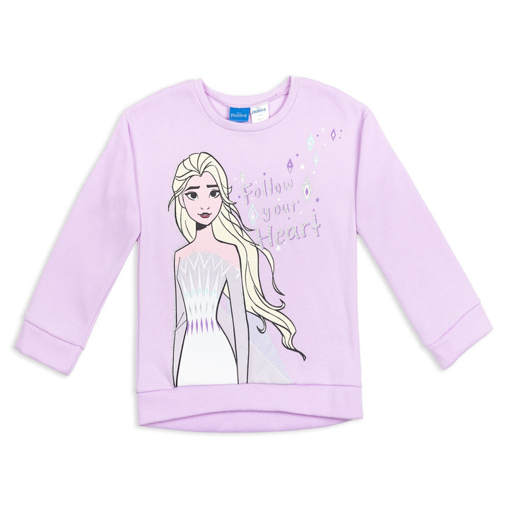 Disney Frozen Queen Elsa French Terry Sweatshirt and Leggings Outfit Set - imagikids