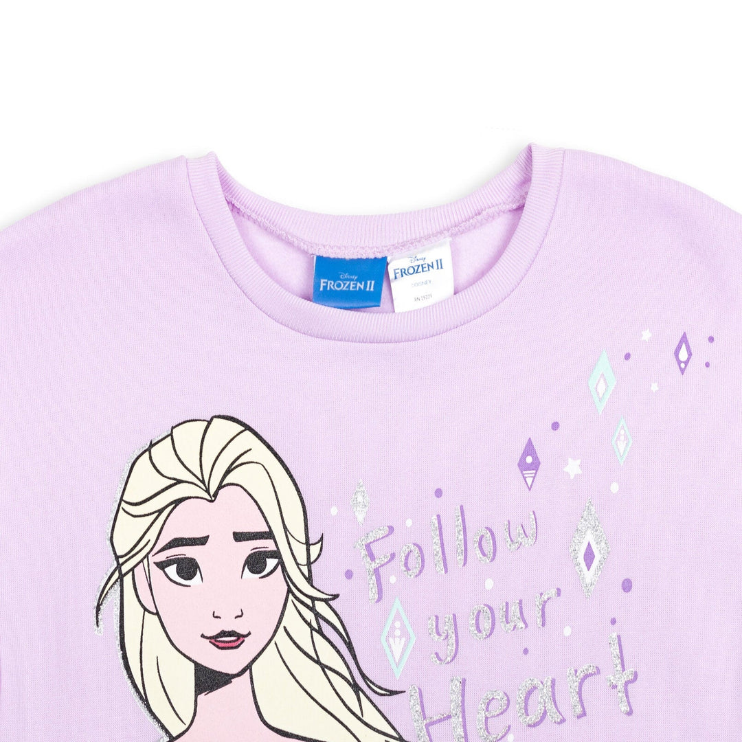 Disney Frozen Queen Elsa French Terry Sweatshirt and Leggings Outfit Set - imagikids