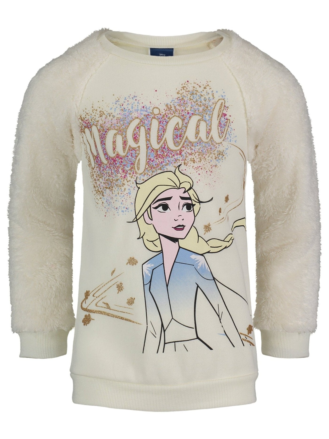 Disney Frozen Queen Elsa Fur Fleece T-Shirt and Leggings Outfit Set - imagikids