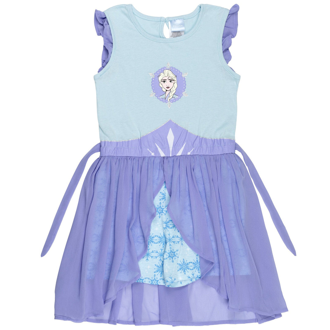 Disney Frozen Queen Elsa Romper With Skirt Overlay - imagikids