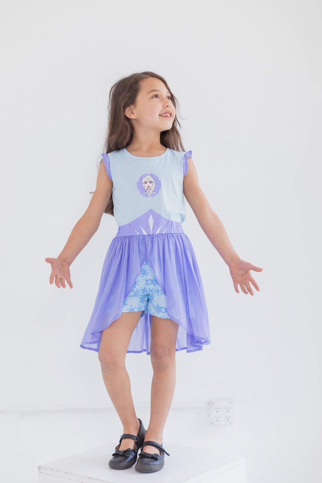 Disney Frozen Queen Elsa Romper With Skirt Overlay - imagikids