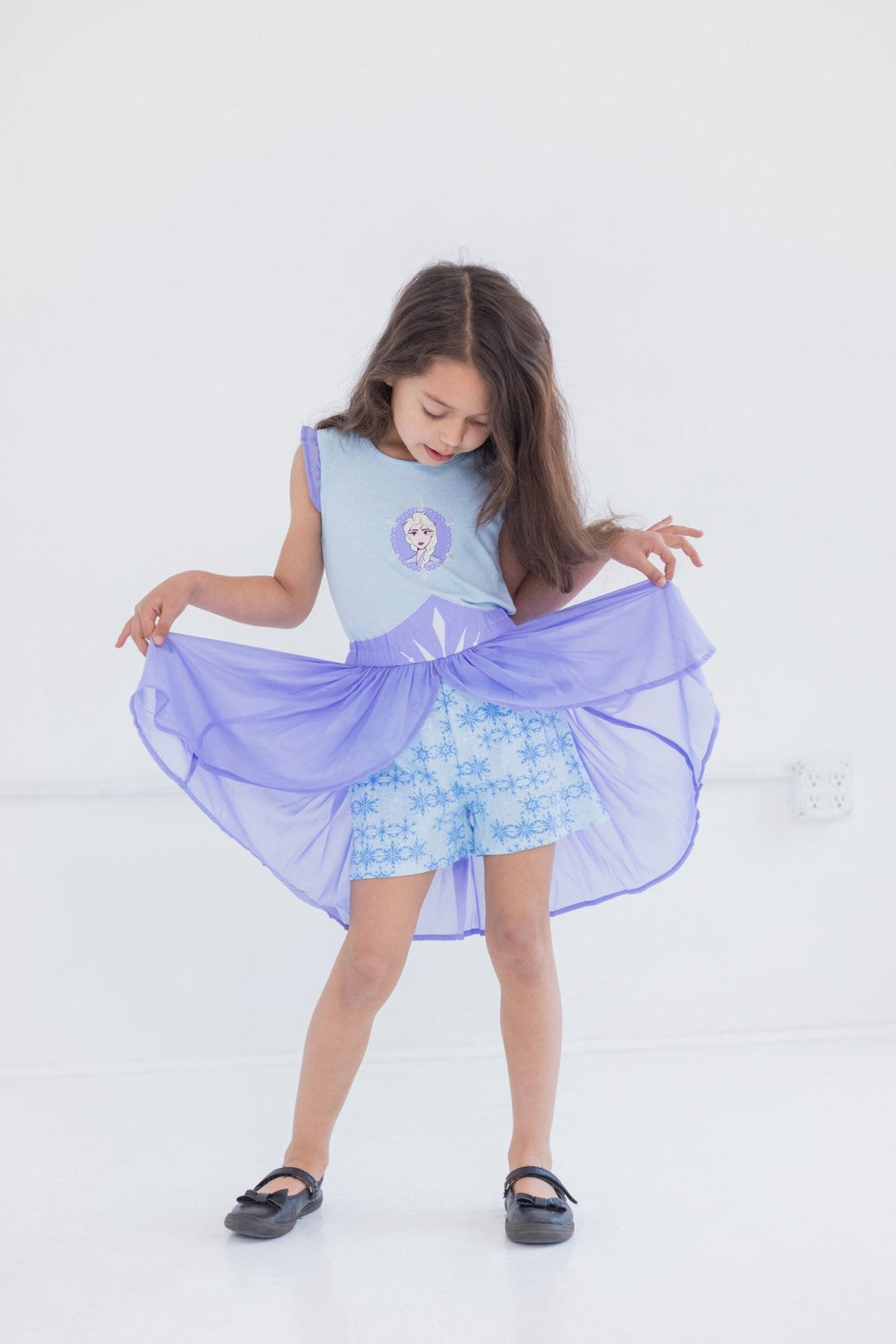 Disney Frozen Queen Elsa Romper With Skirt Overlay - imagikids