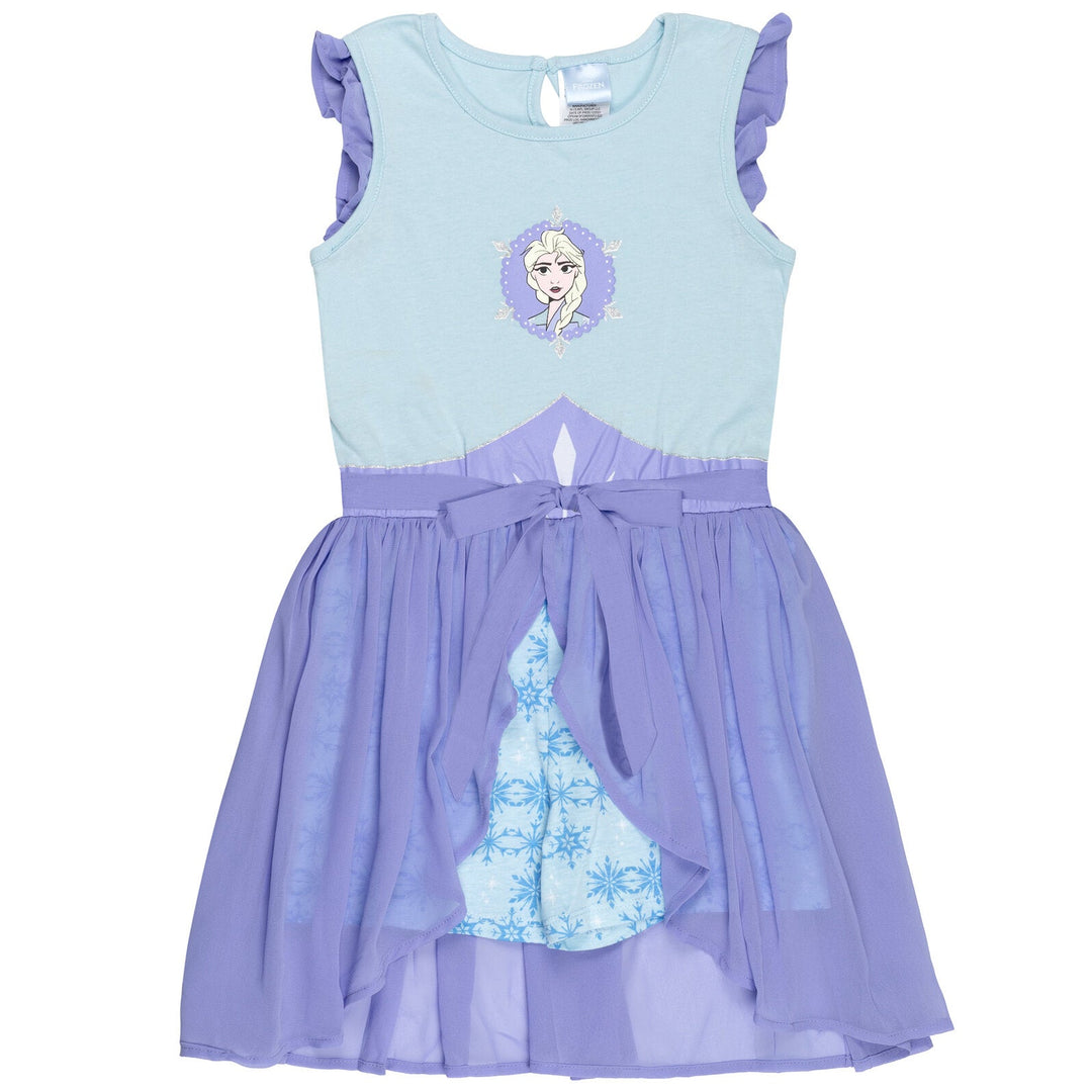 Disney Frozen Queen Elsa Romper With Skirt Overlay - imagikids