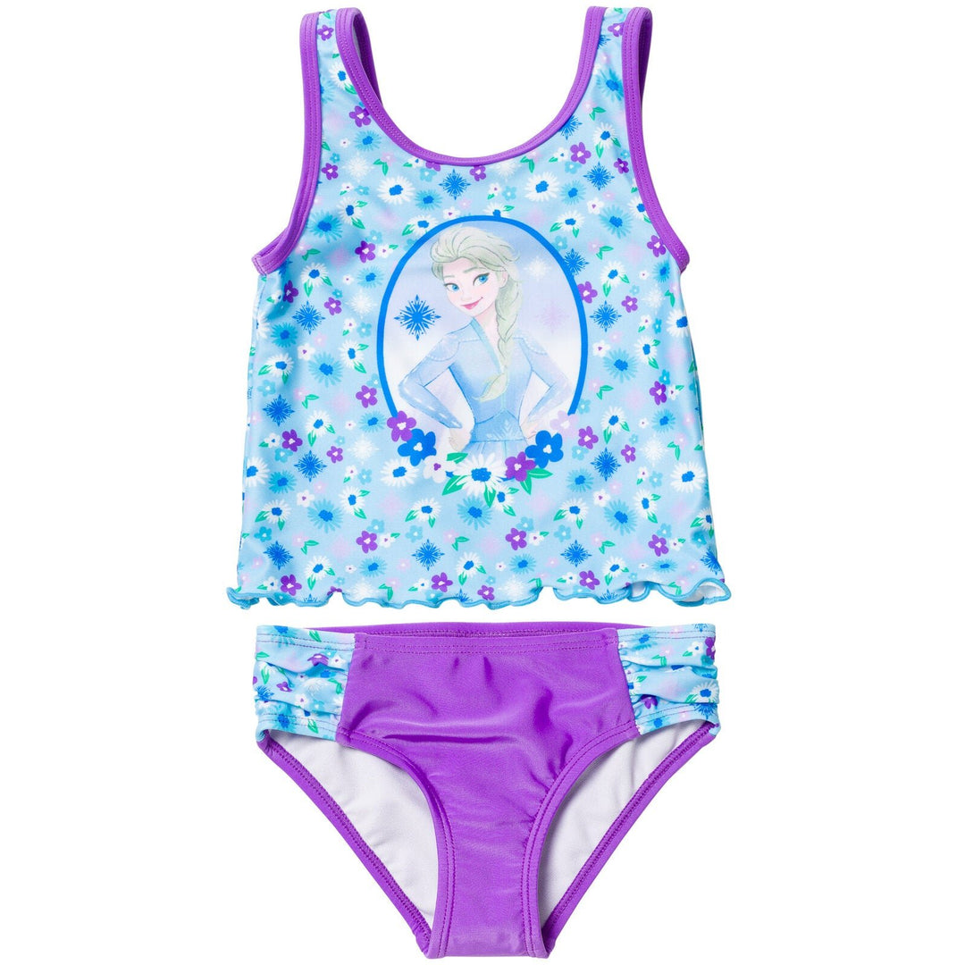 Disney Frozen Queen Elsa UPF 50+ Tankini Top Bikini Bottom Swim Set - imagikids