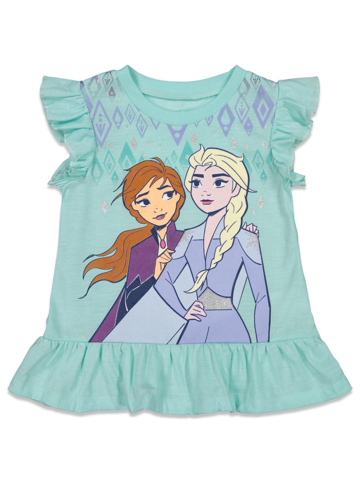 Disney Frozen T-Shirt and Bike Shorts Outfit Set - imagikids