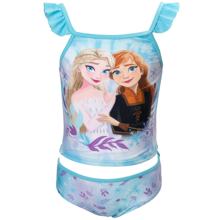 Disney Frozen UPF 50+ Pullover Tankini Top Bikini Bottom Swim Set - imagikids