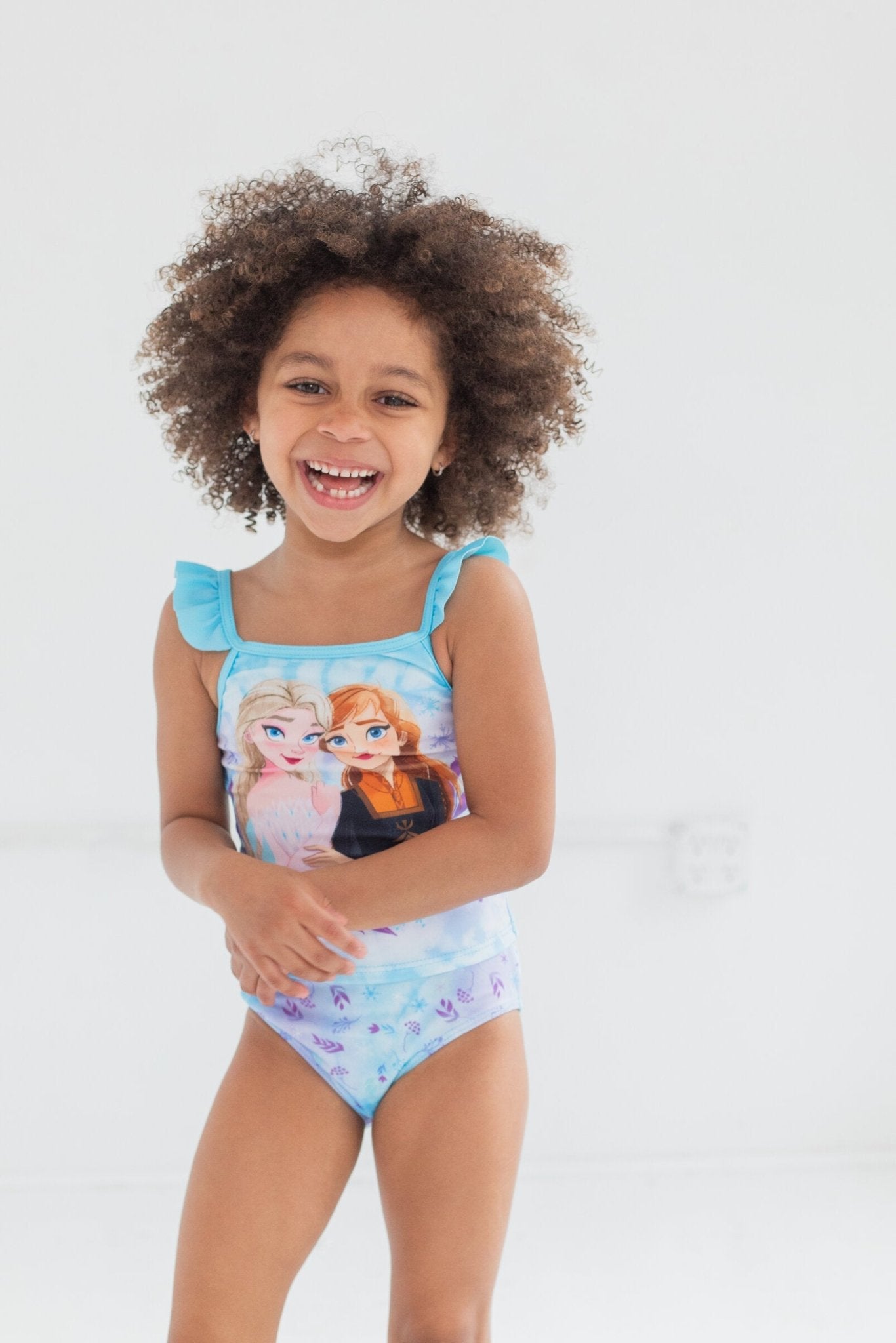 Disney Frozen UPF 50+ Pullover Tankini Top Bikini Bottom Swim Set - imagikids