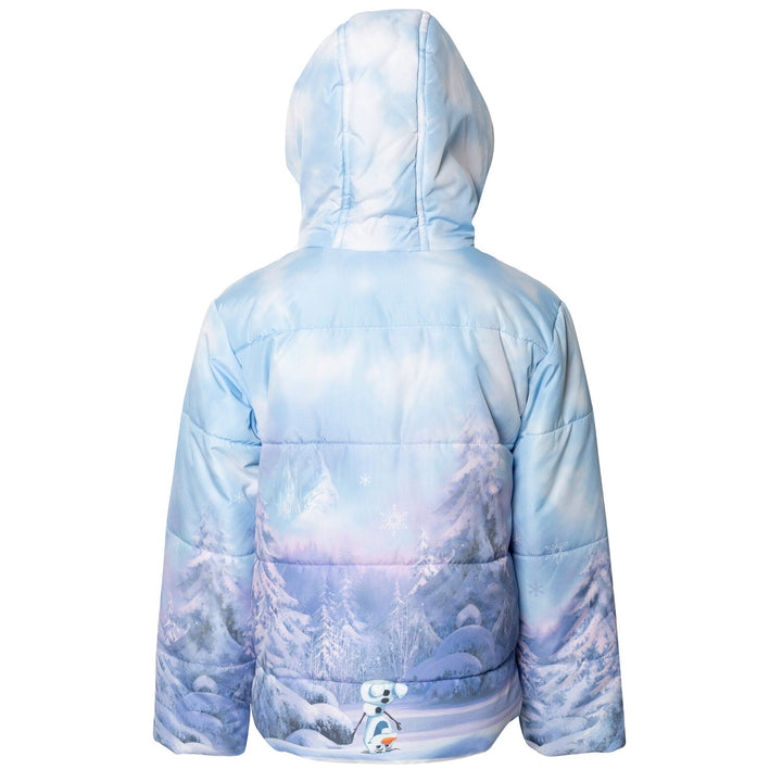 Disney Frozen Zip Up Winter Coat Puffer Jacket - imagikids