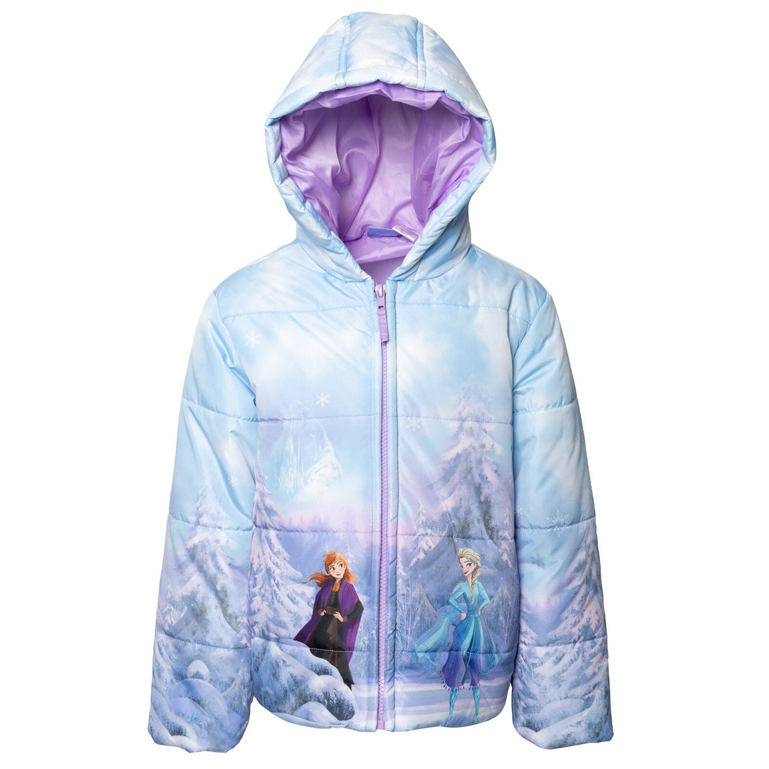 Disney Frozen Zip Up Winter Coat Puffer Jacket - imagikids