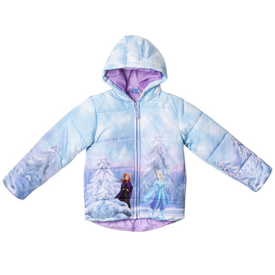 Disney Frozen Zip Up Winter Coat Puffer Jacket - imagikids
