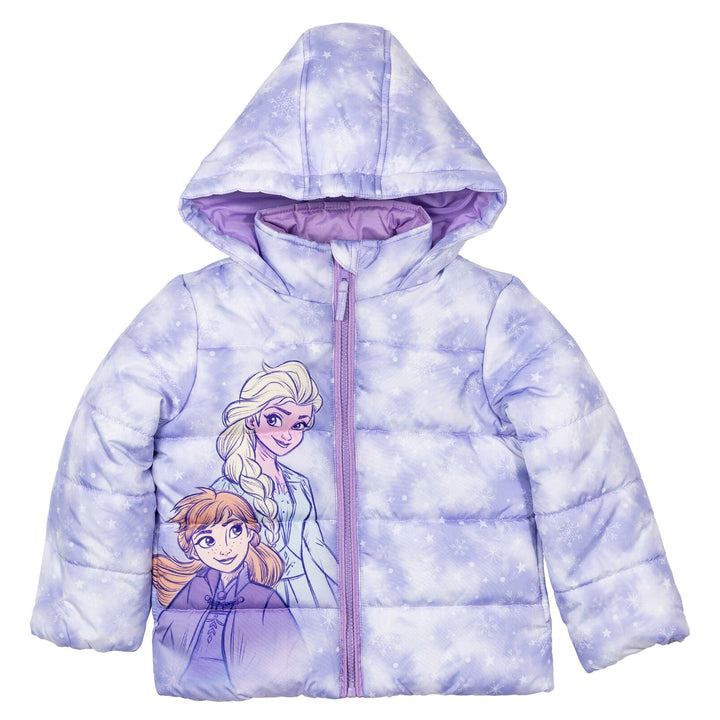 Disney Frozen Zip Up Winter Coat Puffer Jacket - imagikids