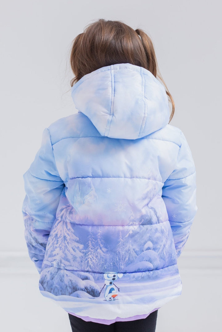 Disney Frozen Zip Up Winter Coat Puffer Jacket - imagikids