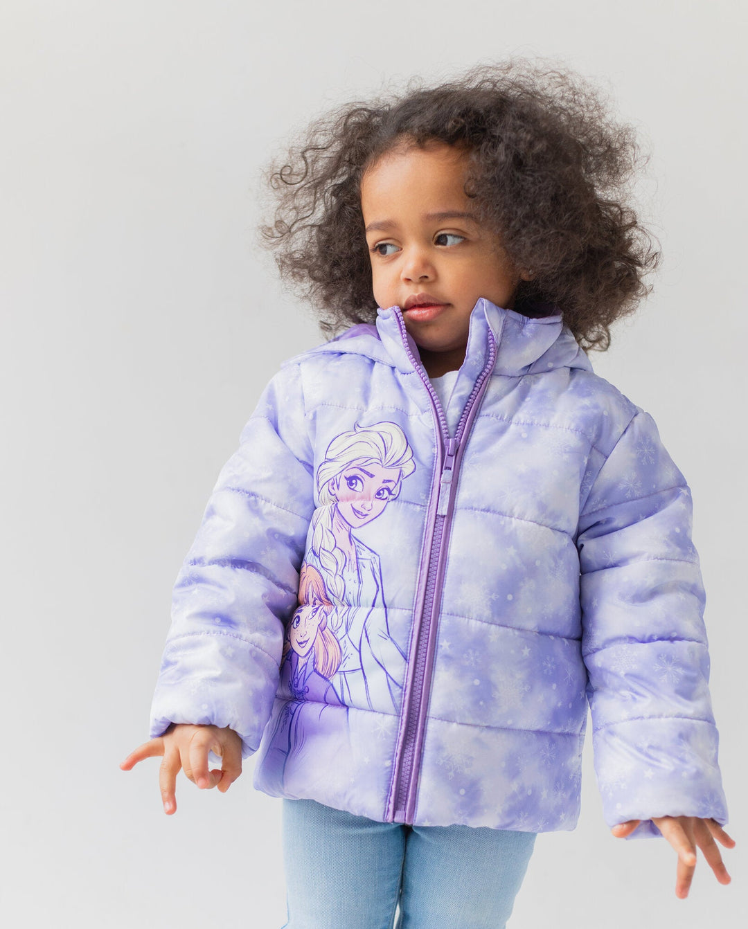 Disney Frozen Zip Up Winter Coat Puffer Jacket - imagikids