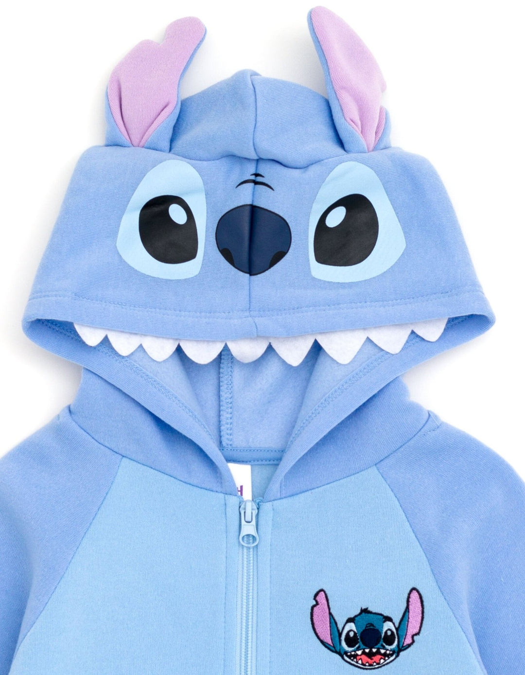 Disney Lilo & Stitch Girls French Terry Zip Up Cosplay Hoodie - imagikids