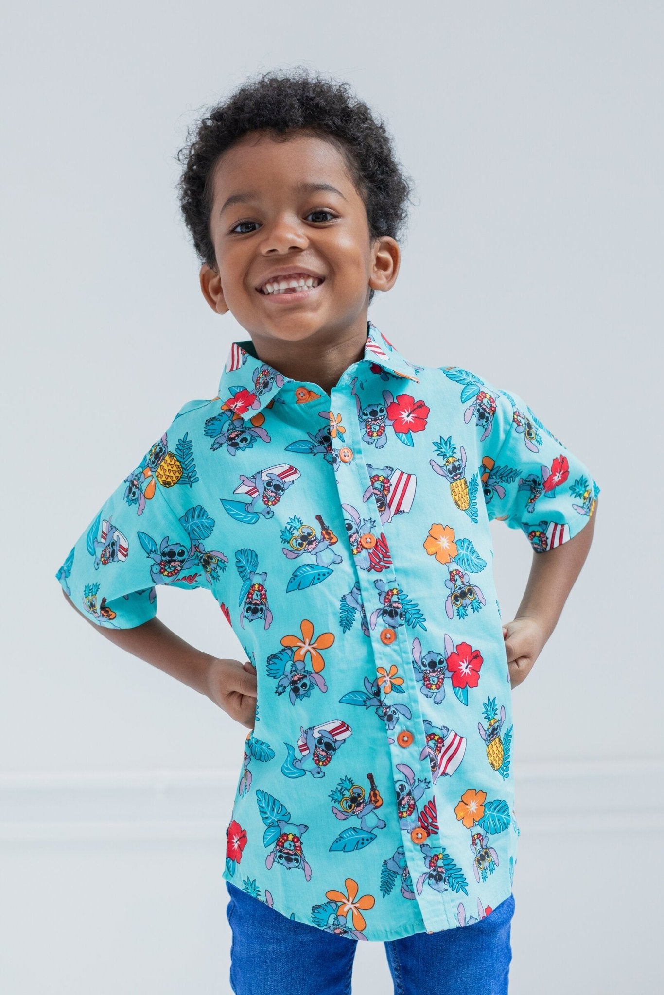 Disney online Stitch Button down shirt