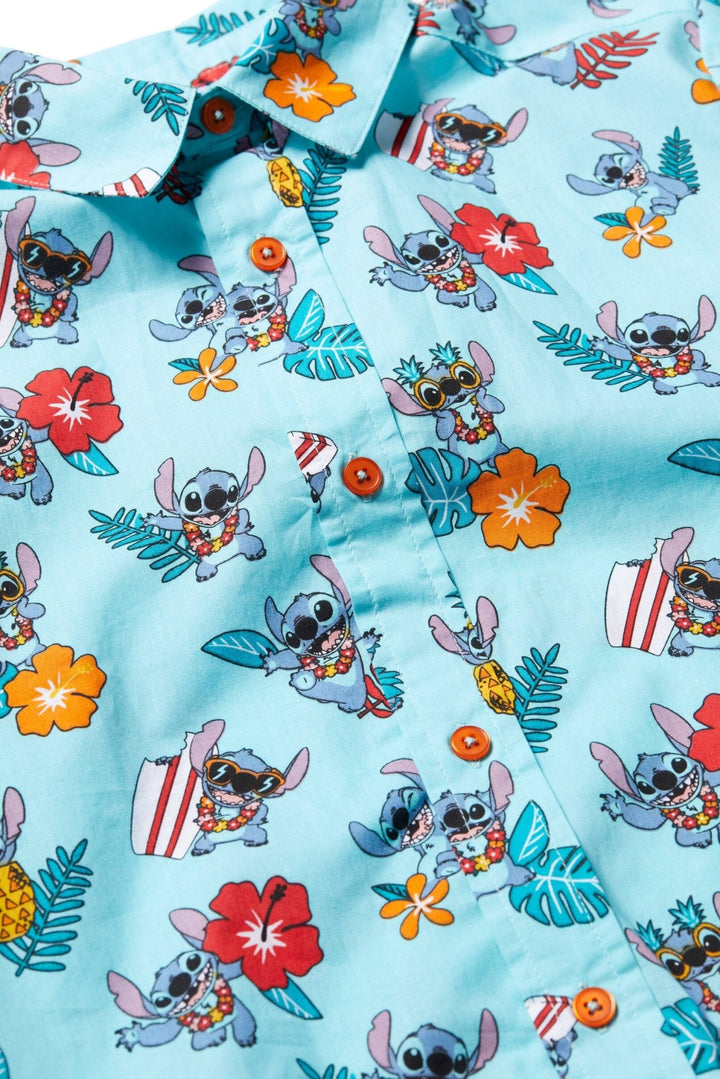 Disney Lilo & Stitch Hawaiian Button Down Dress Shirt - imagikids