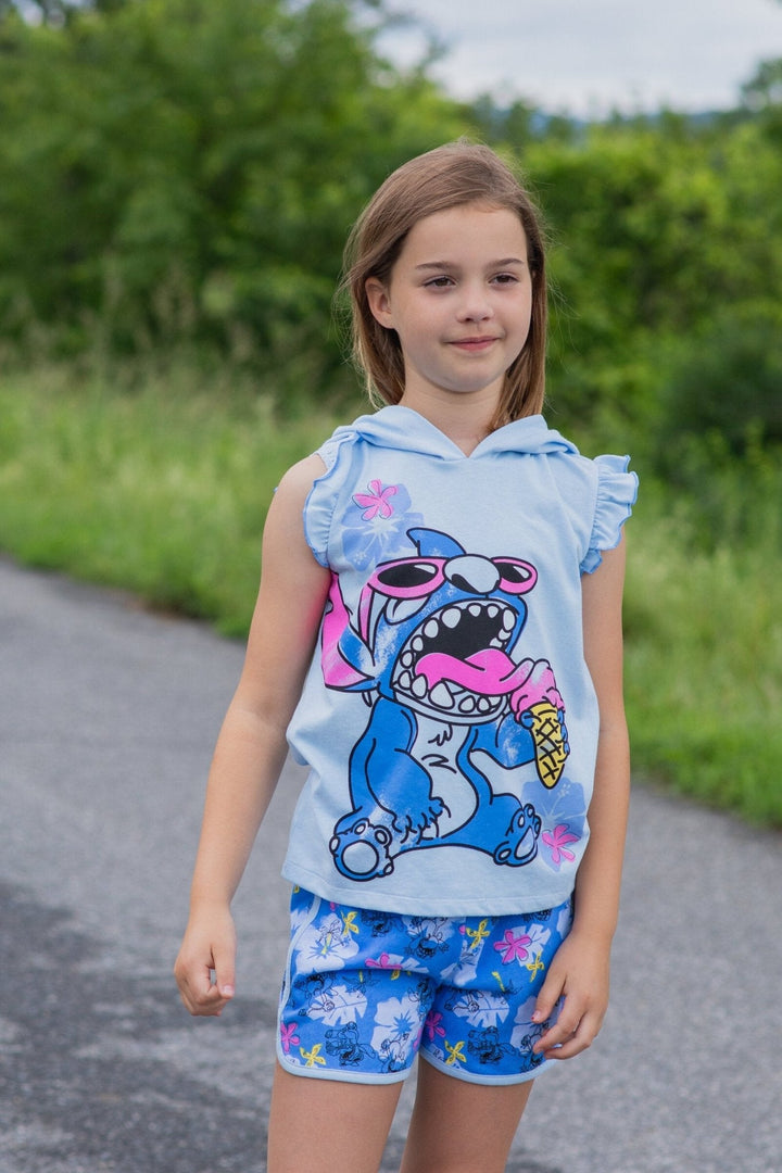 Disney Lilo & Stitch Stitch Cosplay Tank Top and Active Retro Dolphin French Terry Shorts - imagikids