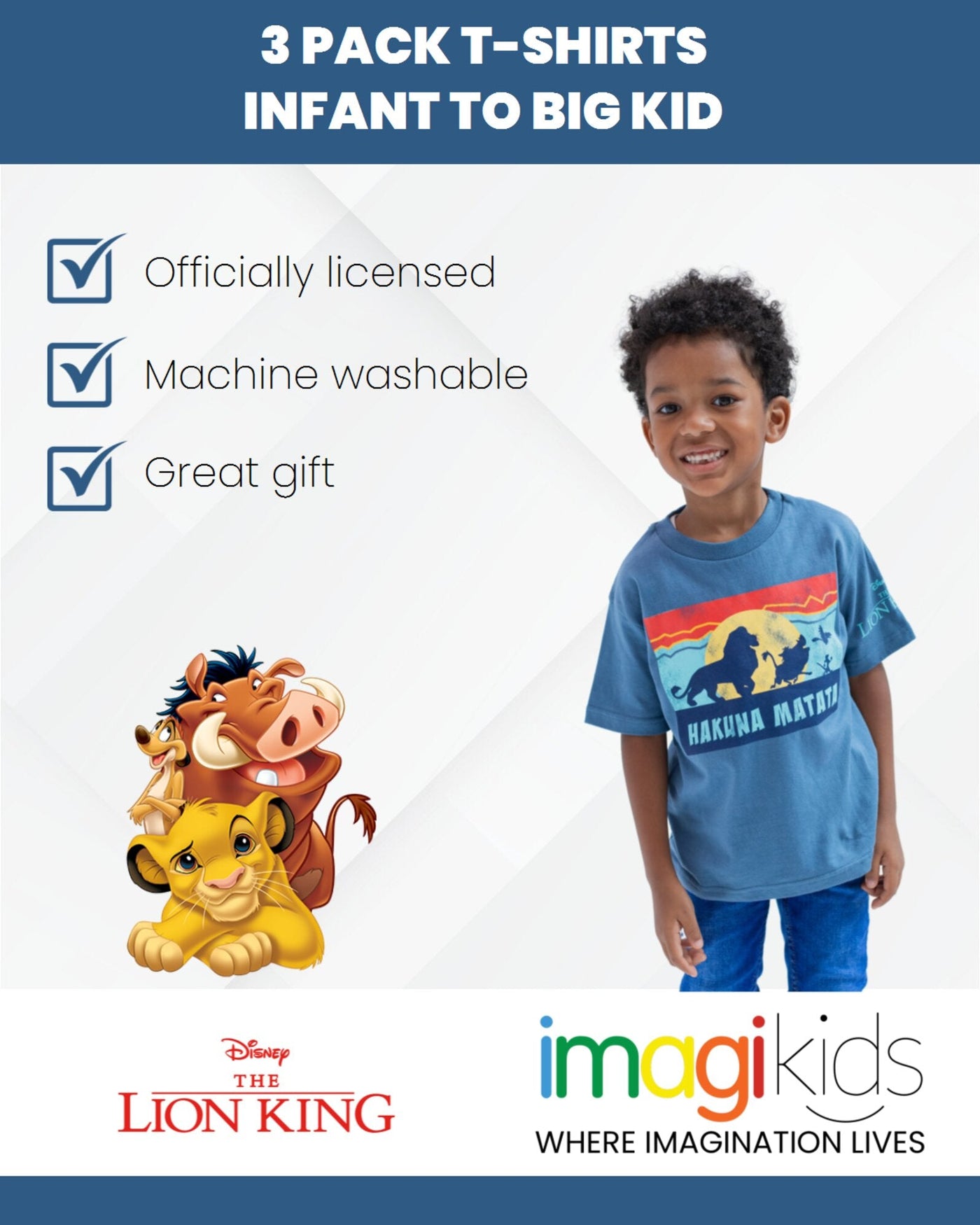 Disney Lion King 3 Pack T-Shirts - imagikids