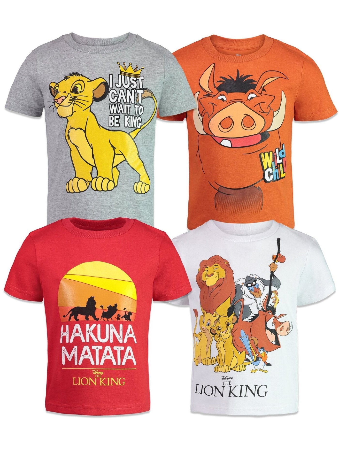 Disney Lion King 4 Pack T-Shirts - imagikids