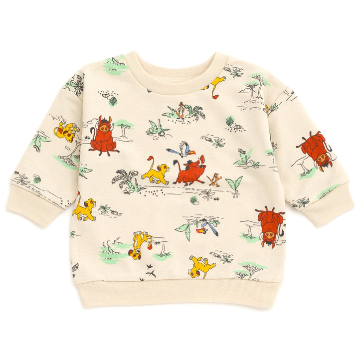 Disney Lion King French Terry Sweatshirt and Bike Shorts - imagikids